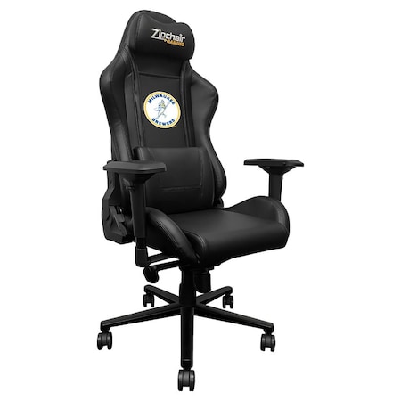 Dreamseat Xpression Pro Gaming Chair with Milwaukee Brewers Cooperstown Primary Logo XZXPPRO032-PSCOOP0125A